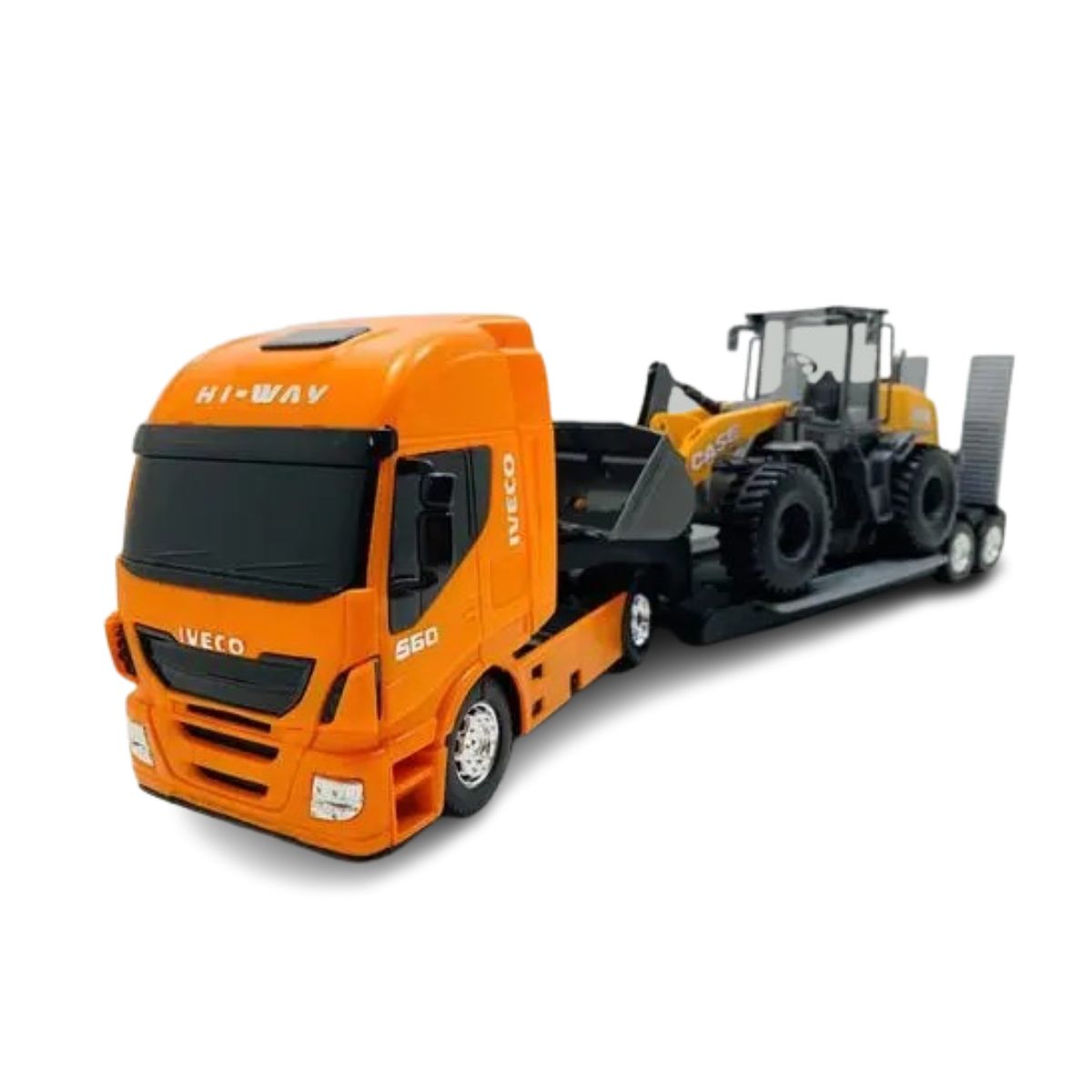 Brinquedo Caminhão Iveco Retroescavadeira Laranja - Usual Brinquedo Caminhão Iveco Retroescavadeira Laranja - Usual